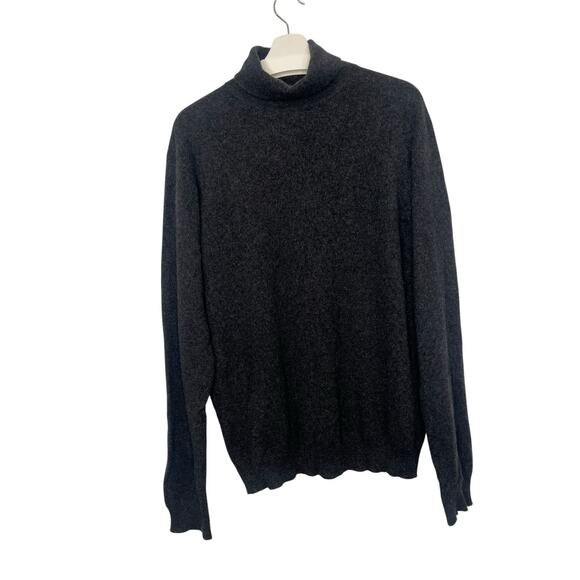 Joseph & Lyman Men’s Minimalist Cashmere Turtleneck Sweater Gray - Picture 2 of 9